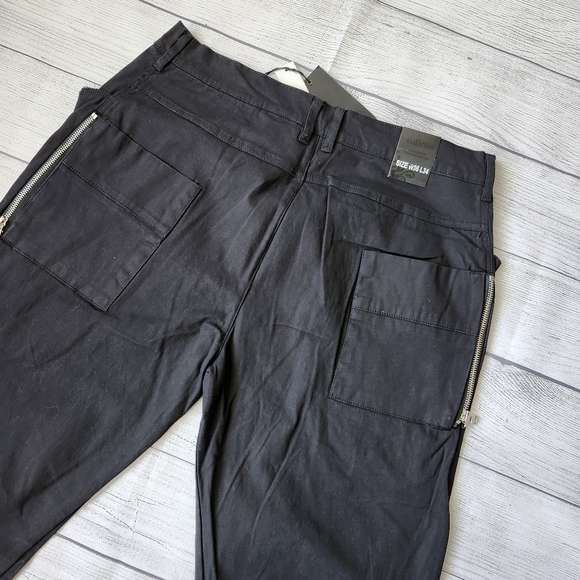 Men's Water Resistant Black Pants With Zipper Pockets - Picture 9 of 11